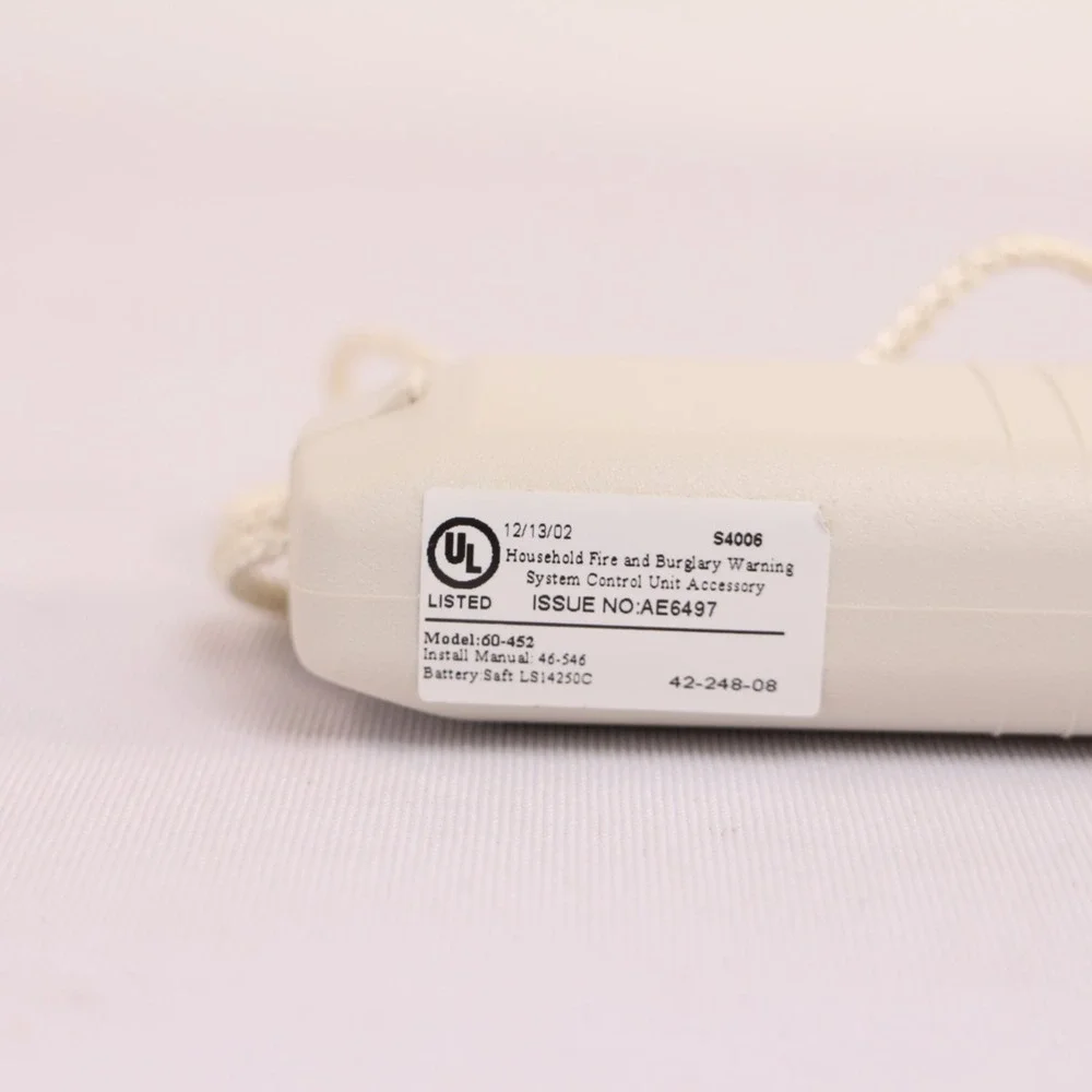 GE Security Interlogix 60-452-10-319.5 Pendant Panic Device Open Box White SOS